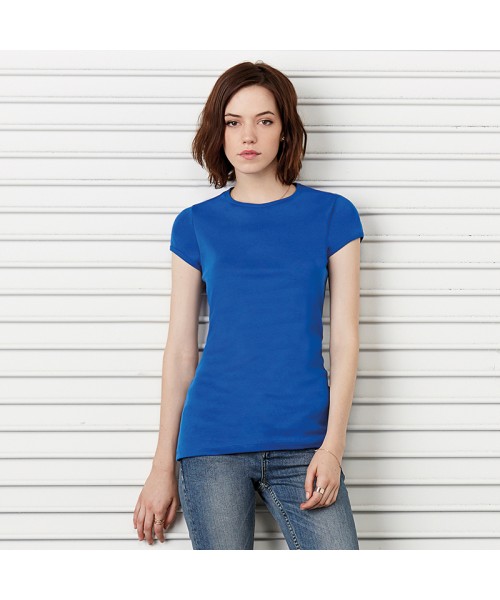 Plain Baby rib short sleeve crew neck t-shirt Bella+Canvas 195 GSM